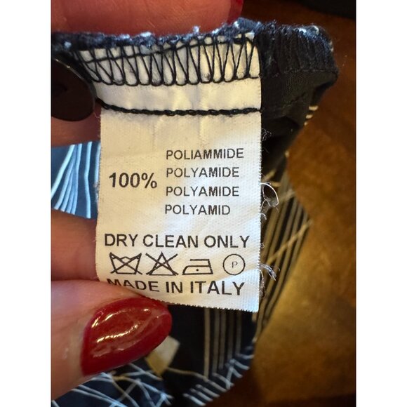 Giorgio Danieli Shirt Men Large Black Ivory Abstract‎ Collared Button Down Retro - Picture 8 of 8